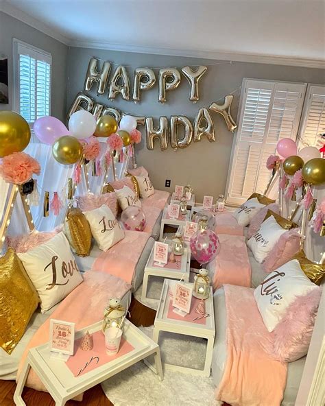 slumber party ideas for 16th birthday|16th birthday party decorations.